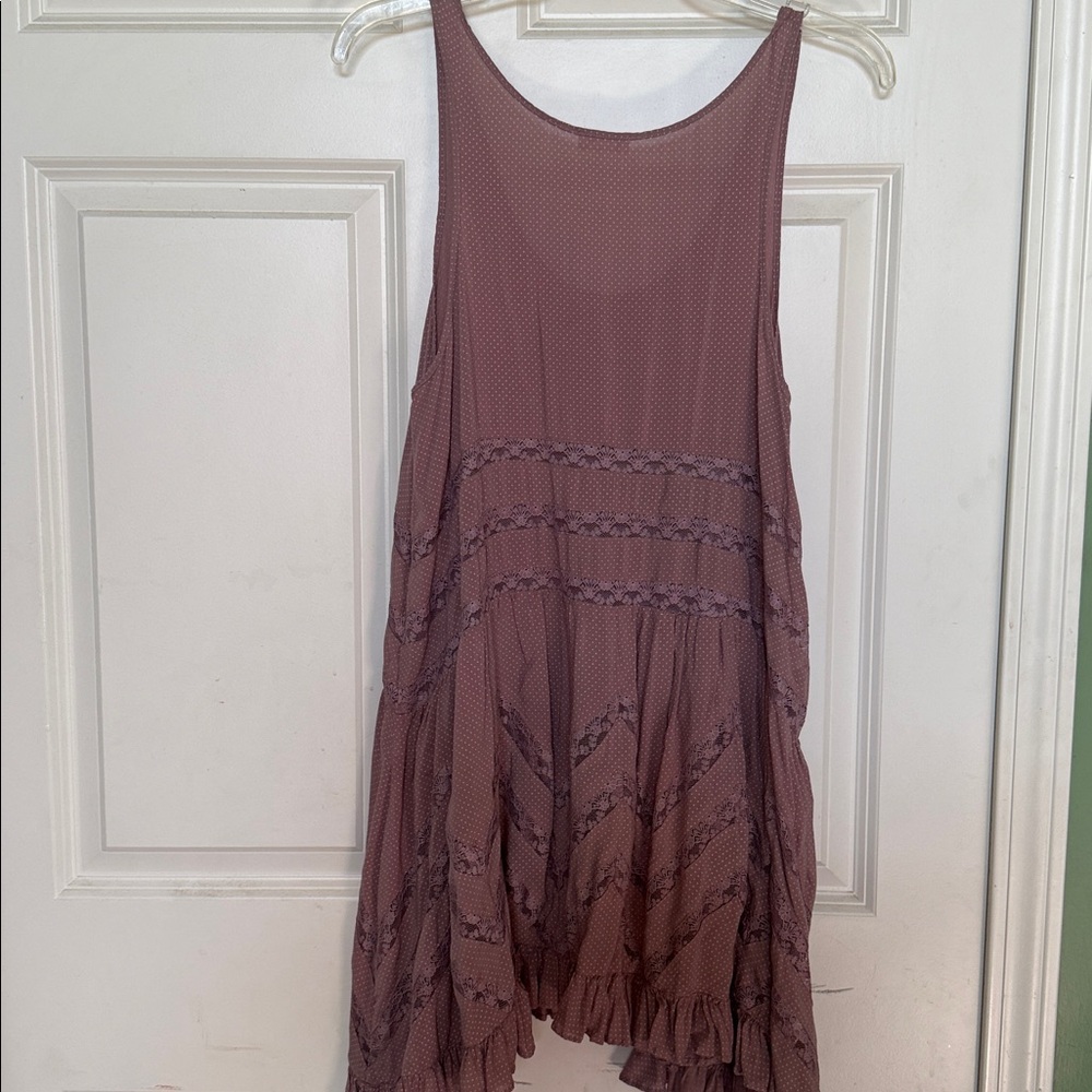 Intimate by Free People Mauve Lacy Sleeveless Top Sz M - Picture 2 of 4
